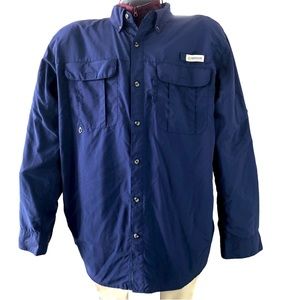 Magellan Outdoor Laguna Madre Navy XL long sleeve 2 pocket